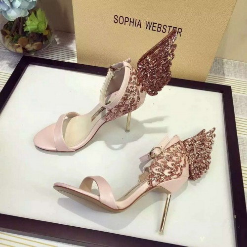 Sophia Webster Evangeline Embellished Winged Leather Sandals